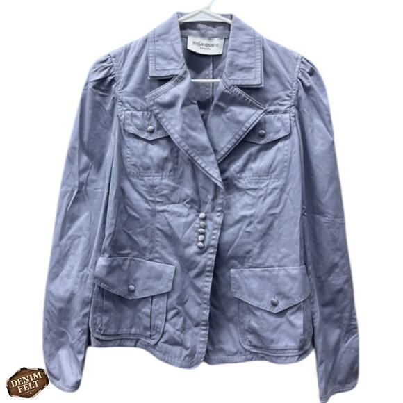 Tom Ford for YVES SAINT LAURENT 2004 (YSL) Runway Jacket Lilac/Grey Size F38 - Picture 4 of 16